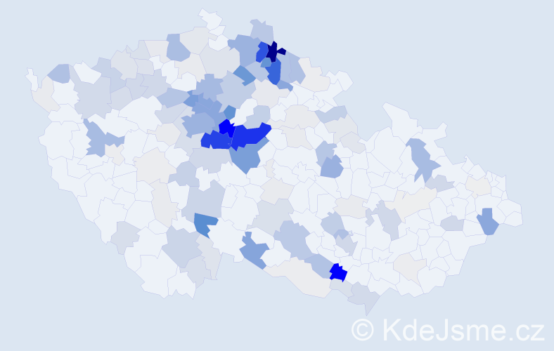 Příjmení: 'Vedral', počet výskytů 643 v celé ČR