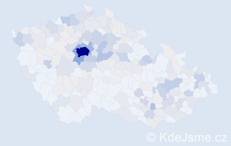 Příjmení: 'Borovičková', počet výskytů 882 v celé ČR