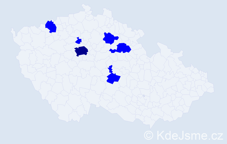 Příjmení: 'Shayda', počet výskytů 7 v celé ČR