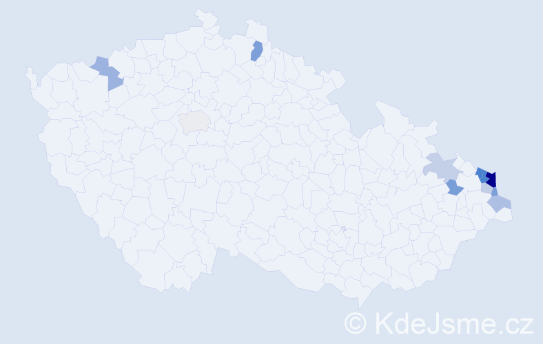 Příjmení: 'Ciosková', počet výskytů 23 v celé ČR