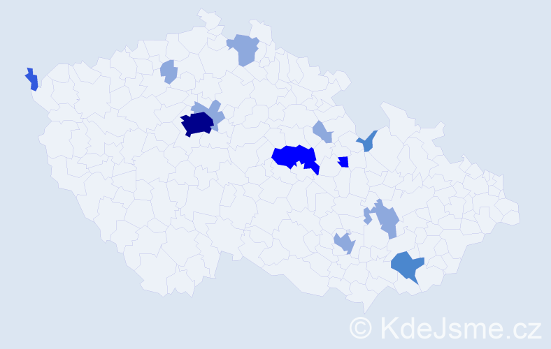 Příjmení: 'Golian', počet výskytů 26 v celé ČR