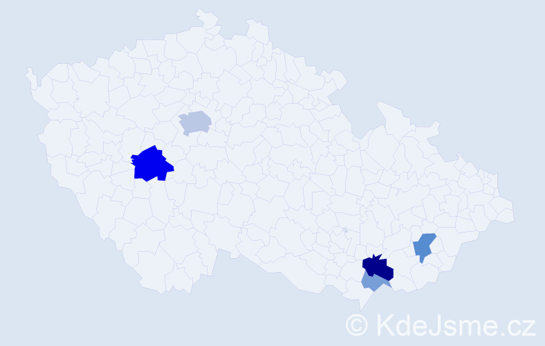 Příjmení: 'Boltnar', počet výskytů 13 v celé ČR
