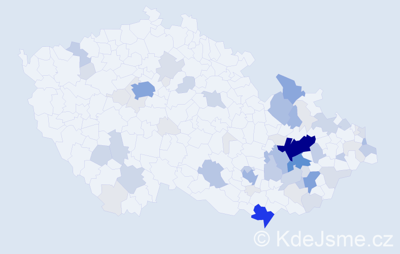 Příjmení: 'Skoupil', počet výskytů 233 v celé ČR