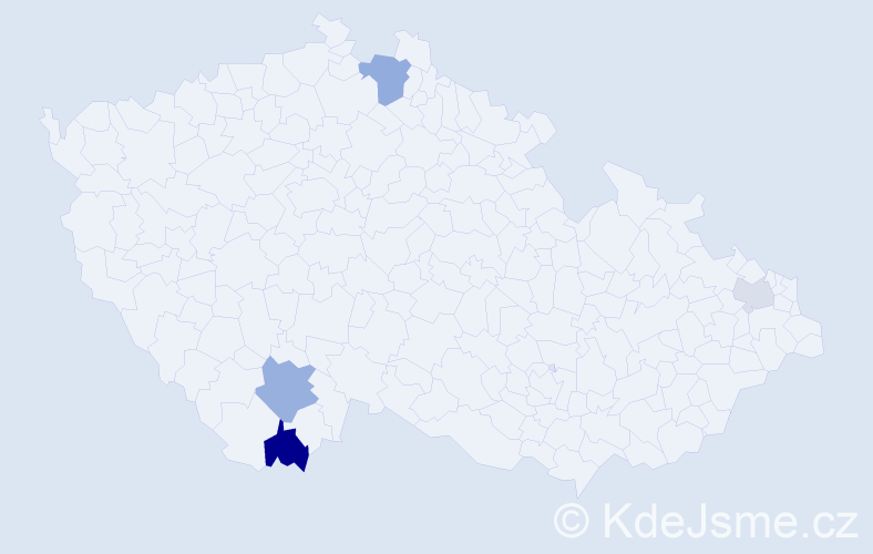 Příjmení: 'Compeĺová', počet výskytů 7 v celé ČR