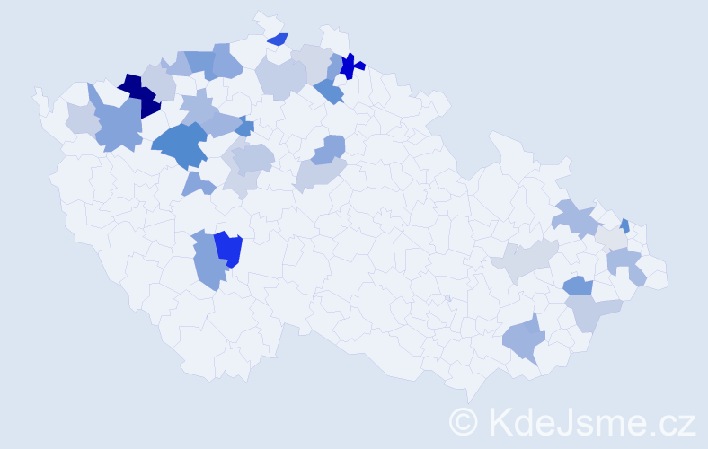 Příjmení: 'Weinertová', počet výskytů 72 v celé ČR