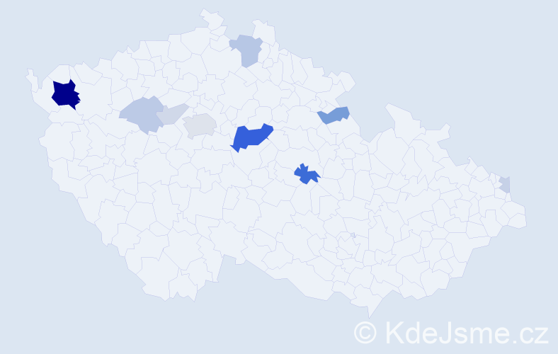 Příjmení: 'Legr', počet výskytů 31 v celé ČR