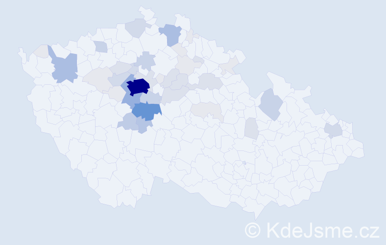 Příjmení: 'Brejla', počet výskytů 156 v celé ČR