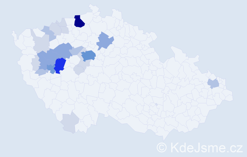 Příjmení: 'Perk', počet výskytů 66 v celé ČR
