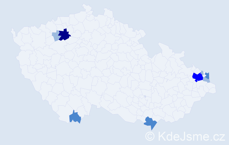 Příjmení: 'Sihlovec', počet výskytů 17 v celé ČR