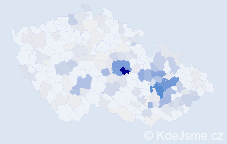 Příjmení: 'Dopitová', počet výskytů 574 v celé ČR