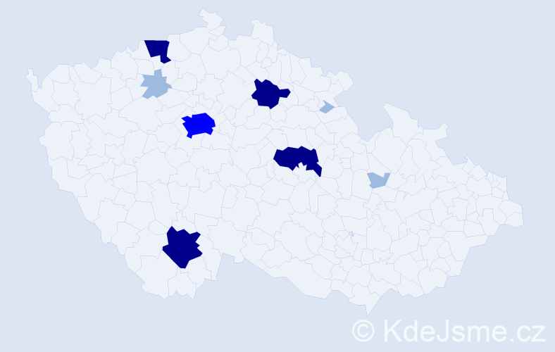 Příjmení: 'Trmatová', počet výskytů 22 v celé ČR