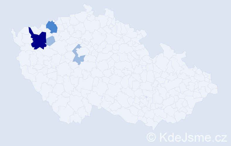 Příjmení: 'Tulák', počet výskytů 8 v celé ČR