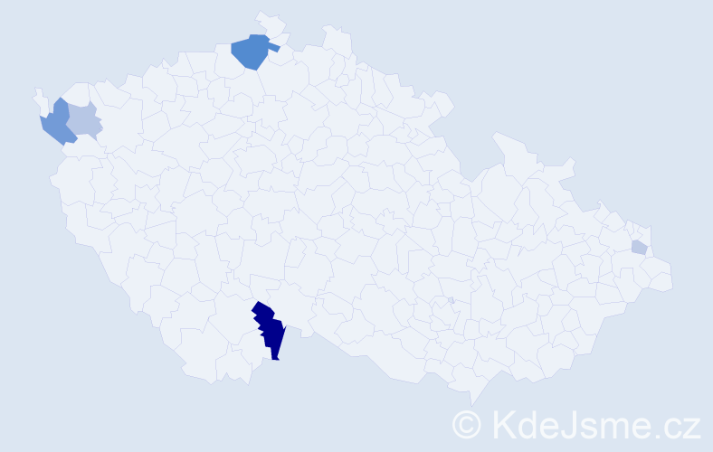 Příjmení: 'Pepich', počet výskytů 11 v celé ČR