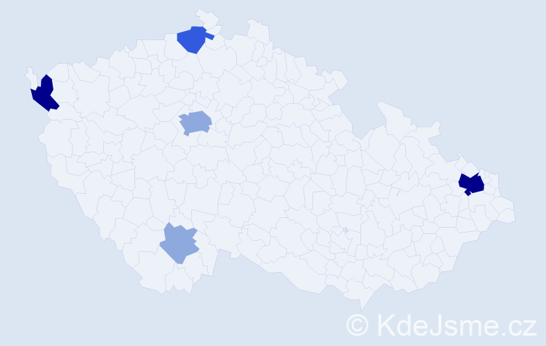 Příjmení: 'Matfiaková', počet výskytů 15 v celé ČR