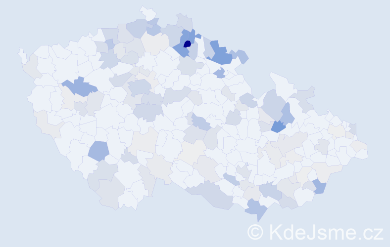 Příjmení: 'Hübner', počet výskytů 387 v celé ČR