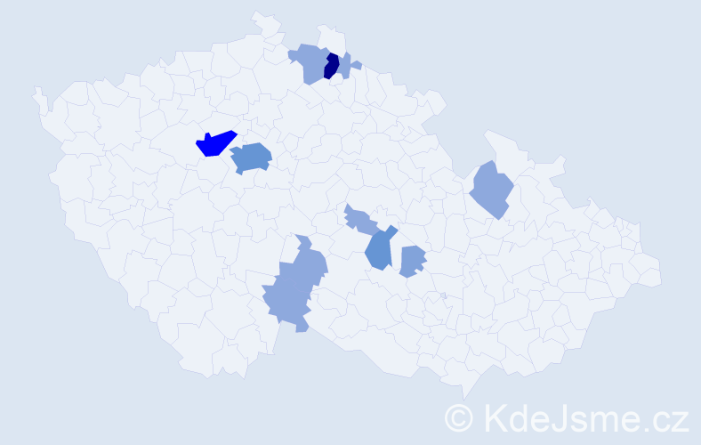 Příjmení: 'Reckziegel', počet výskytů 28 v celé ČR
