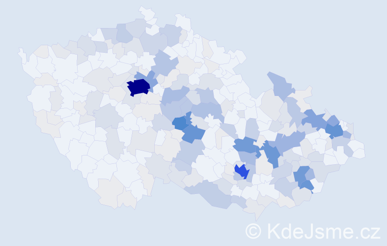 Příjmení: 'Krajíčková', počet výskytů 823 v celé ČR