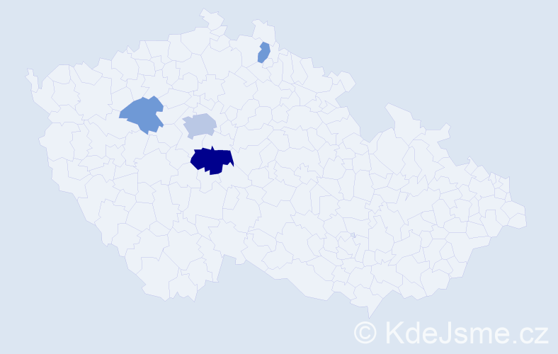 Příjmení: 'Rubličová', počet výskytů 9 v celé ČR