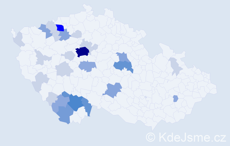 Příjmení: 'Fleischmanová', počet výskytů 79 v celé ČR