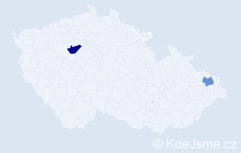 Příjmení: 'Gulas', počet výskytů 11 v celé ČR