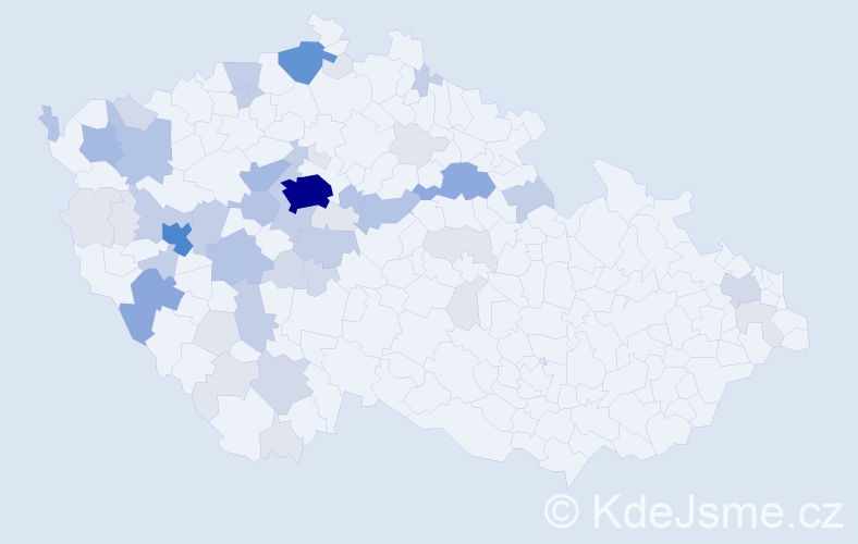 Příjmení: 'Bešťák', počet výskytů 164 v celé ČR