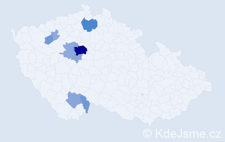 Příjmení: 'Kecek', počet výskytů 26 v celé ČR