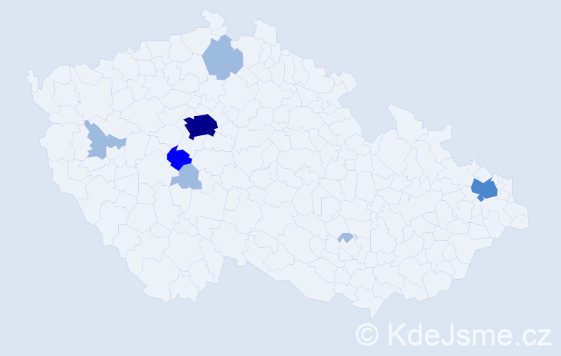 Příjmení: 'Hemerlová', počet výskytů 14 v celé ČR