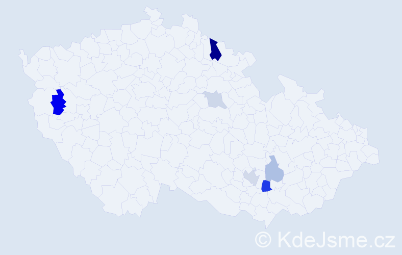 Příjmení: 'Peričková', počet výskytů 12 v celé ČR