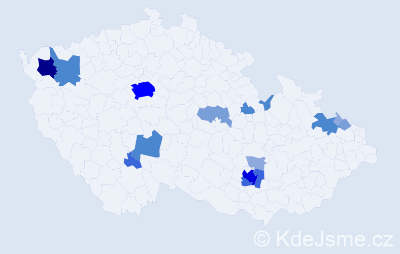 Příjmení: 'Buchtel', počet výskytů 47 v celé ČR