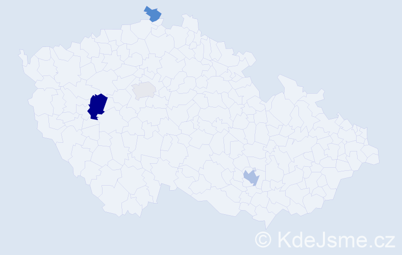 Příjmení: 'Irving', počet výskytů 7 v celé ČR