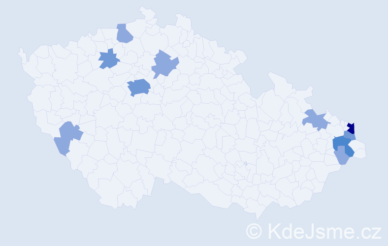 Příjmení: 'Bielecki', počet výskytů 22 v celé ČR