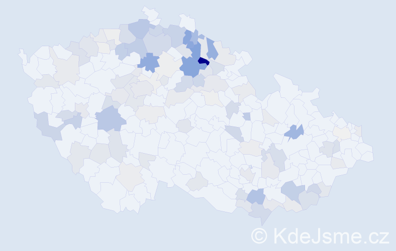 Příjmení: 'Patka', počet výskytů 348 v celé ČR