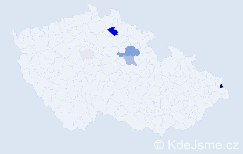 Příjmení: 'Prymulová', počet výskytů 8 v celé ČR