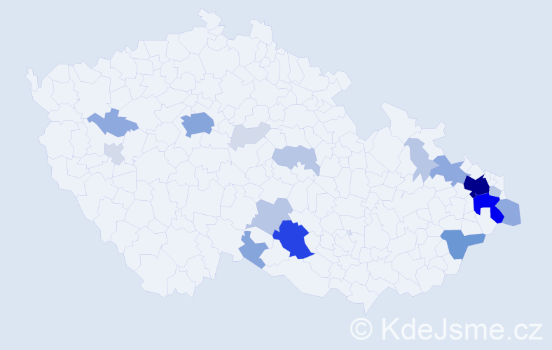 Příjmení: 'Rodková', počet výskytů 78 v celé ČR