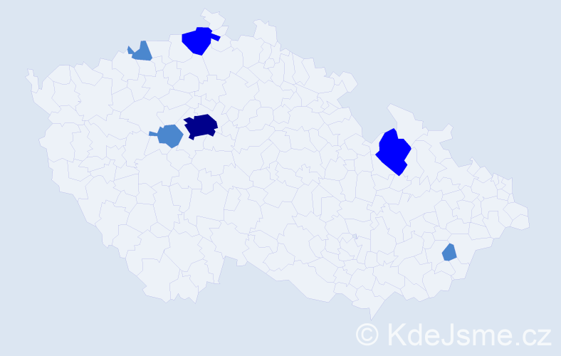 Příjmení: 'Boškovičová', počet výskytů 10 v celé ČR