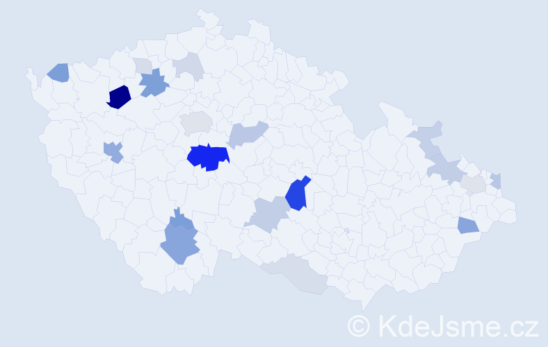 Příjmení: 'Kondrátová', počet výskytů 60 v celé ČR