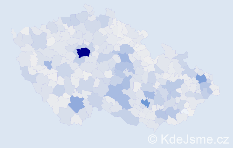 Příjmení: 'Němec', počet výskytů 11125 v celé ČR