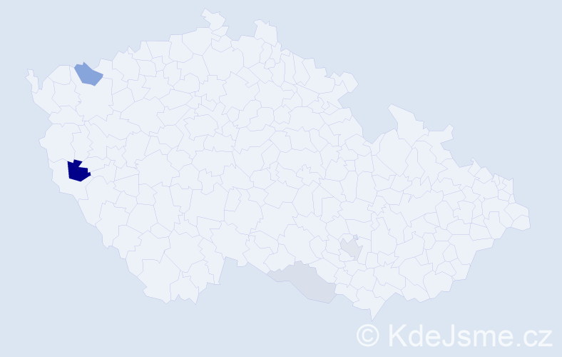 Příjmení: 'Stepan', počet výskytů 9 v celé ČR