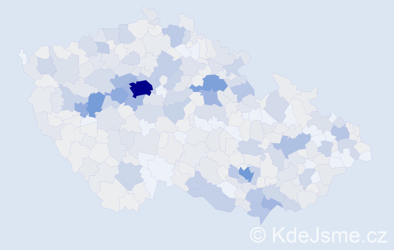 Příjmení: 'Veverková', počet výskytů 1876 v celé ČR