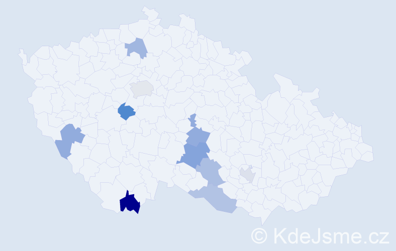 Příjmení: 'Chuluunbat', počet výskytů 13 v celé ČR