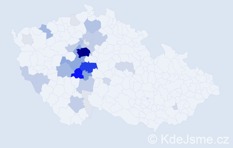 Příjmení: 'Pechač', počet výskytů 156 v celé ČR