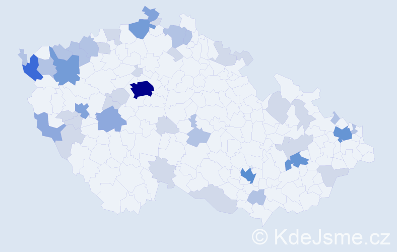 Příjmení: 'Ngo', počet výskytů 109 v celé ČR
