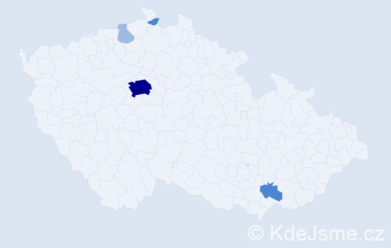 Příjmení: 'Repin', počet výskytů 9 v celé ČR