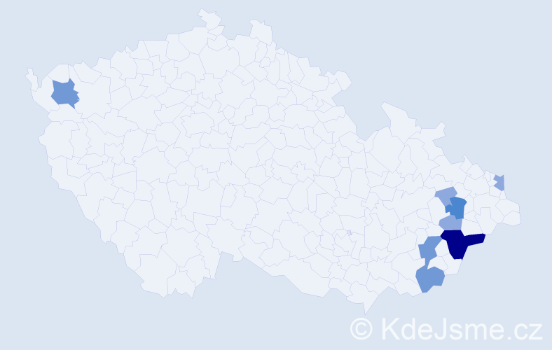 Příjmení: 'Biernát', počet výskytů 18 v celé ČR