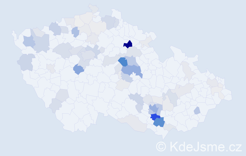 Příjmení: 'Nekvapilová', počet výskytů 298 v celé ČR