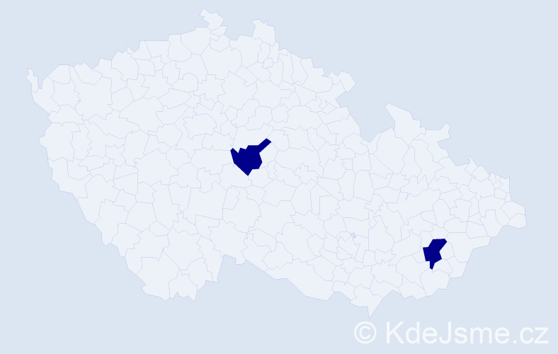 Příjmení: 'Bazar', počet výskytů 2 v celé ČR