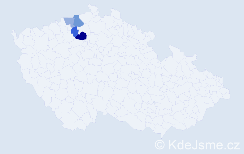 Příjmení: 'Wetzsteinová', počet výskytů 6 v celé ČR