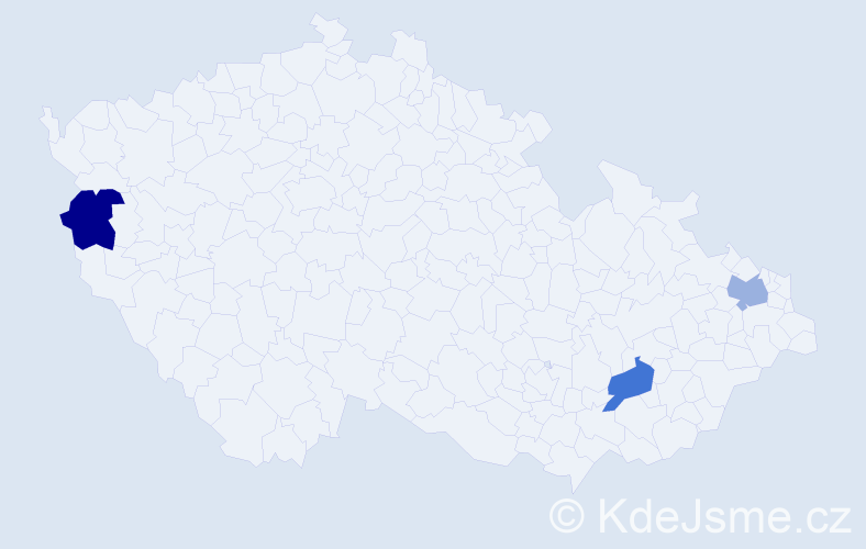 Příjmení: 'Kolárská', počet výskytů 3 v celé ČR