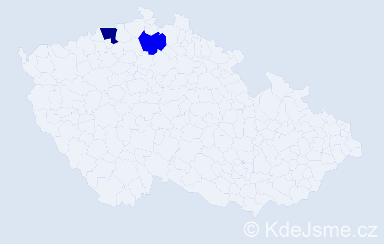 Příjmení: 'Selleová', počet výskytů 5 v celé ČR