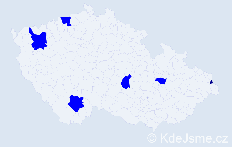 Příjmení: 'Gulašová', počet výskytů 7 v celé ČR